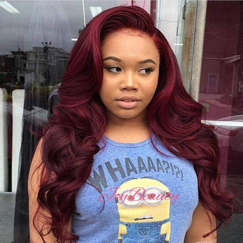 Burgundy lace front wig